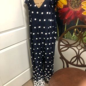 Polka dot plus size jumpsuit
